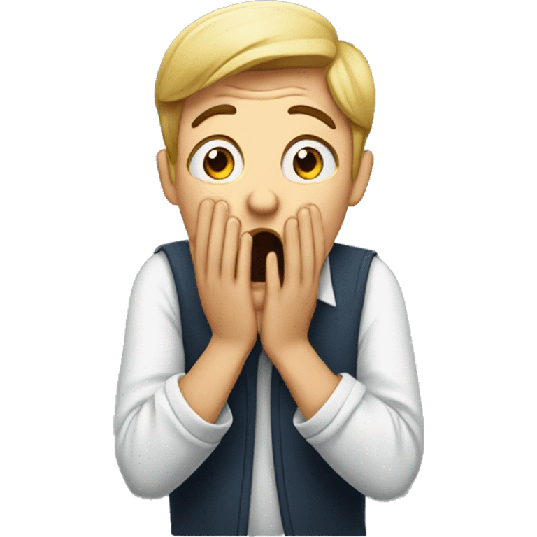 Surprised person covering their mouth with their hands emoji