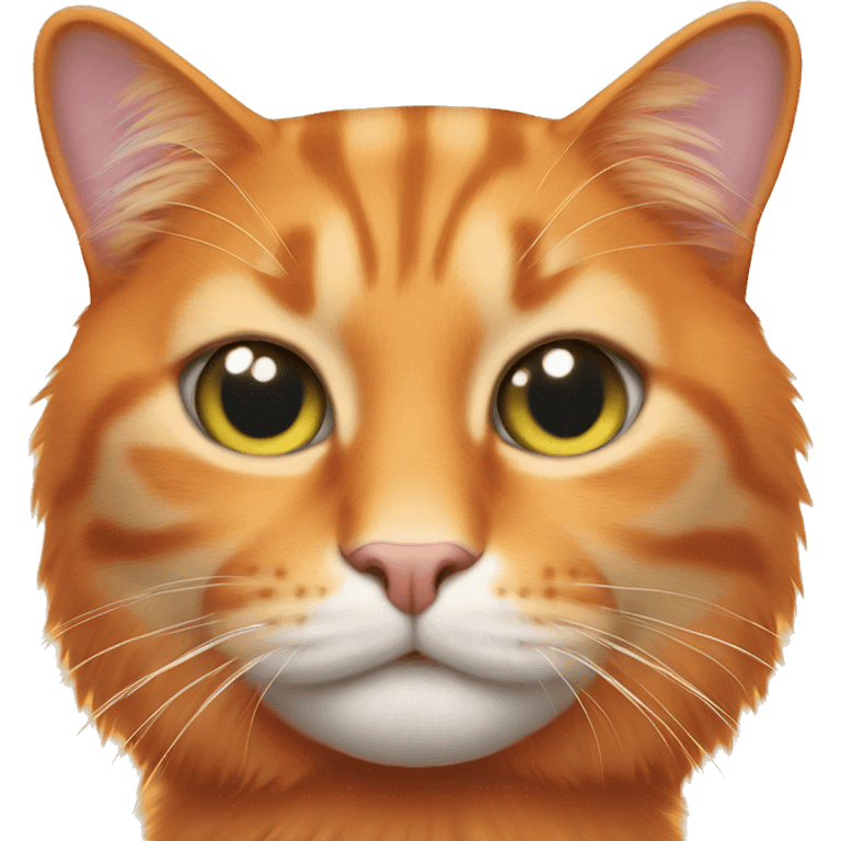 Big orange cat with tricolour kitty emoji