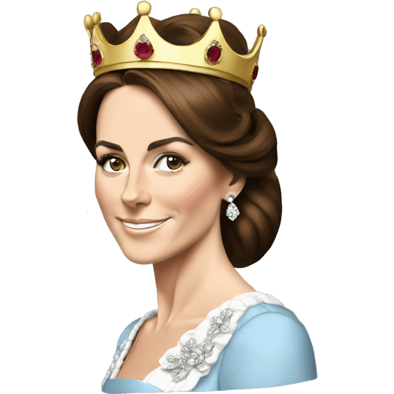 Kate Middleton with a crown  emoji