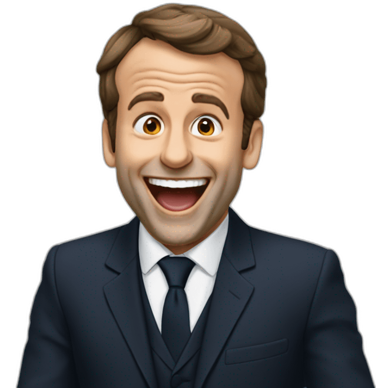 macron laugh emoji