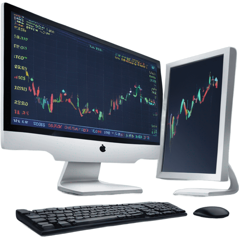 trading chart on a computer emoji