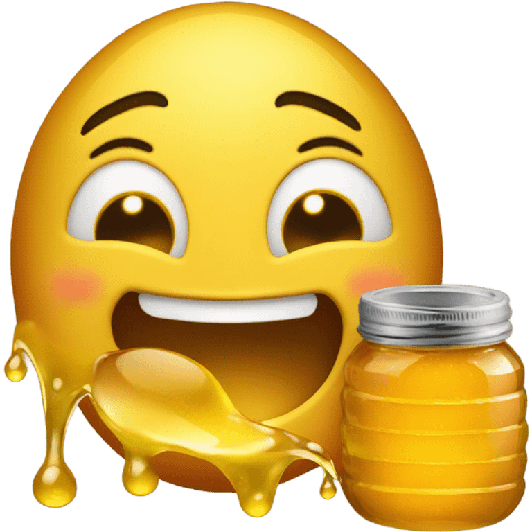 Yellow emoji committing honey  emoji