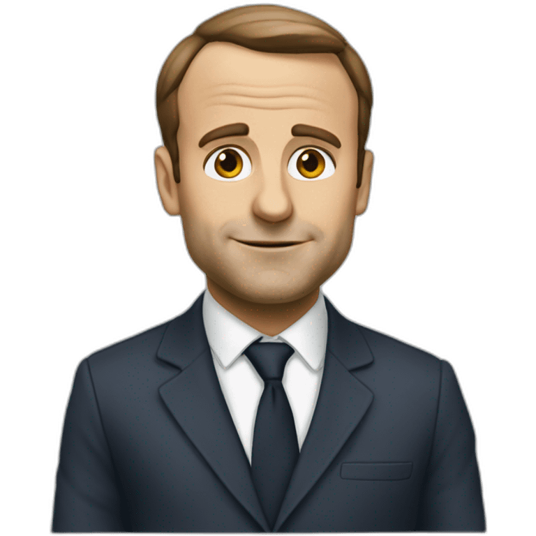 Macron fumant du beton emoji