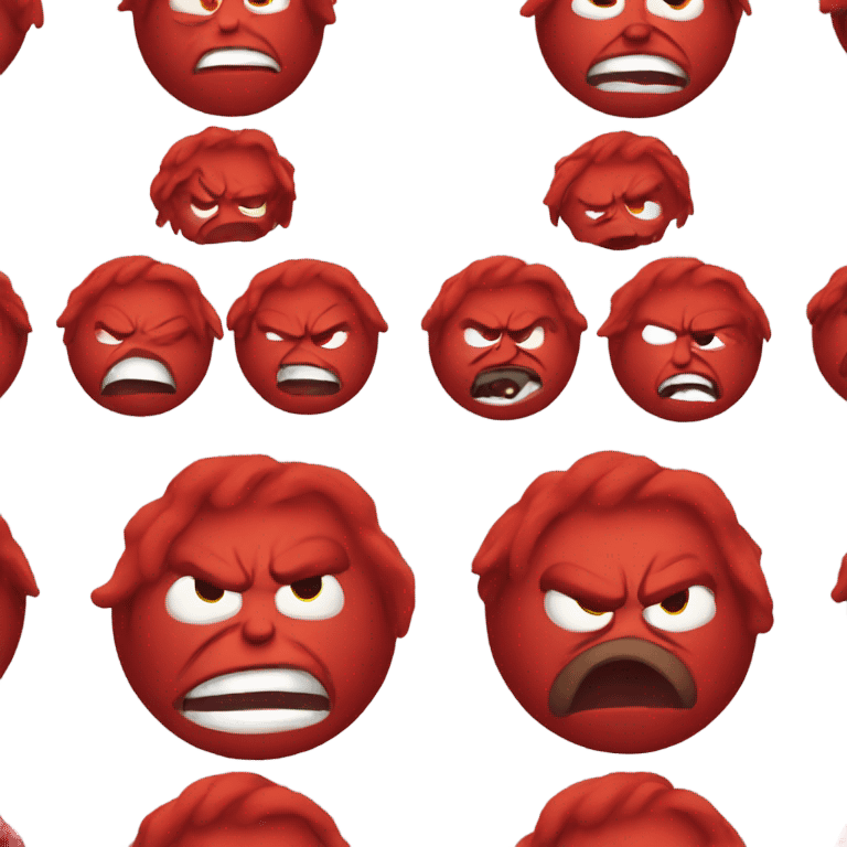 Red angry emoji round emoji