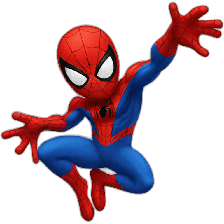 Spiderman waving emoji