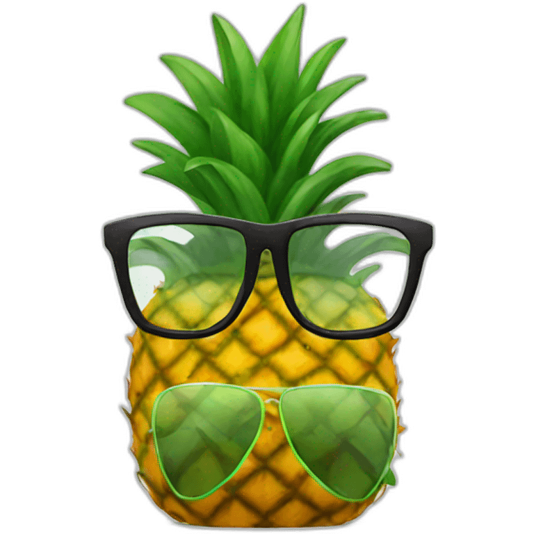 pineapple with glasses emoji