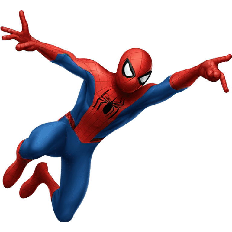 Spider-Man flying mid air emoji