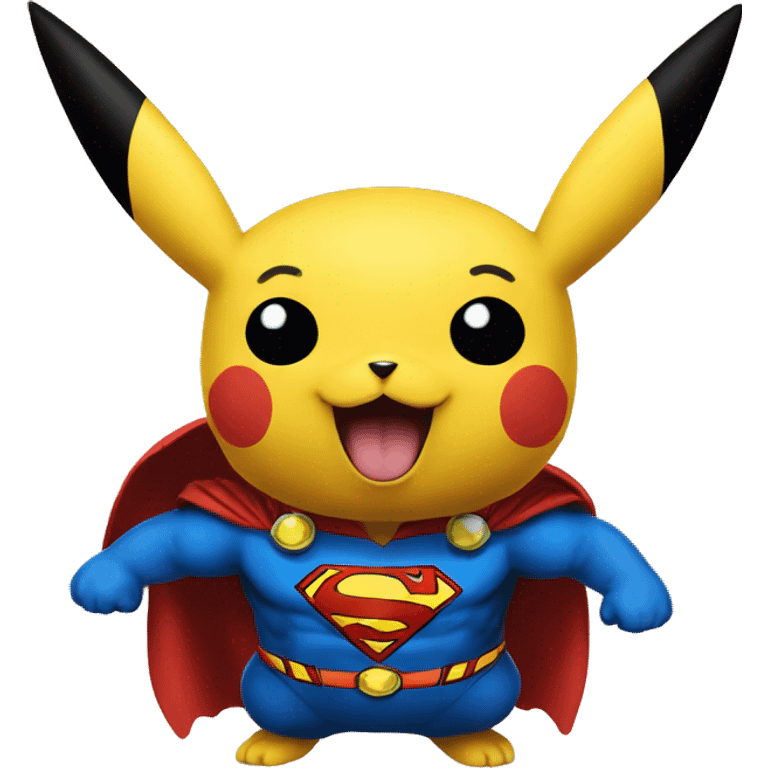 Pikachu Superman emoji