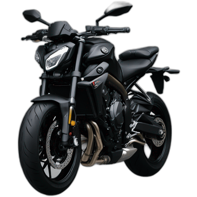 Yamaha MT-07 2019 black with akrapovic exhaust emoji