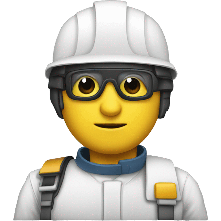 Ingeniero casco blanco  emoji