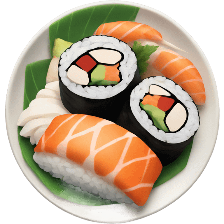 Plate of sushi emoji