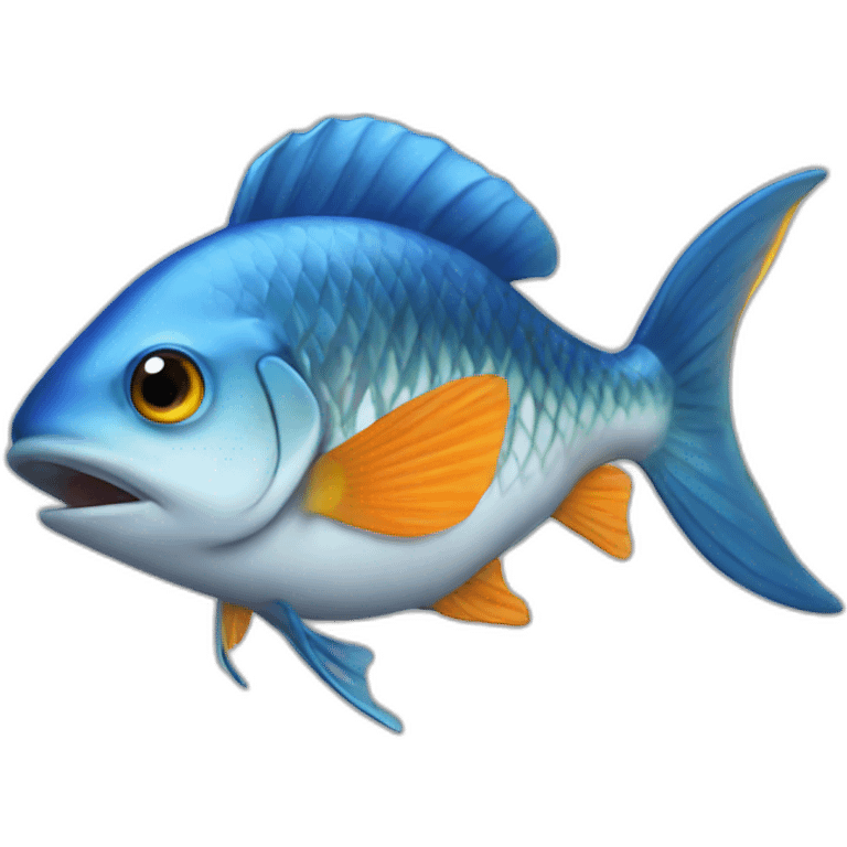 a fish with cap emoji