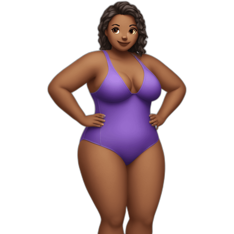 Slim-Thicc woman swimsuit posing (athletic build, perfect body, hourglass figure) emoji