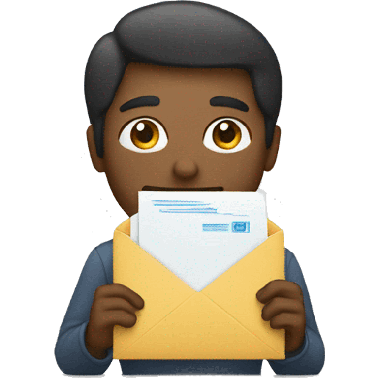 person holding stamped envelope emoji