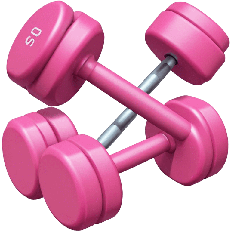 soft pink dumbbells emoji