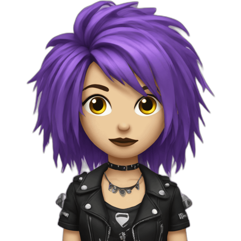 Punk gótic girl emoji