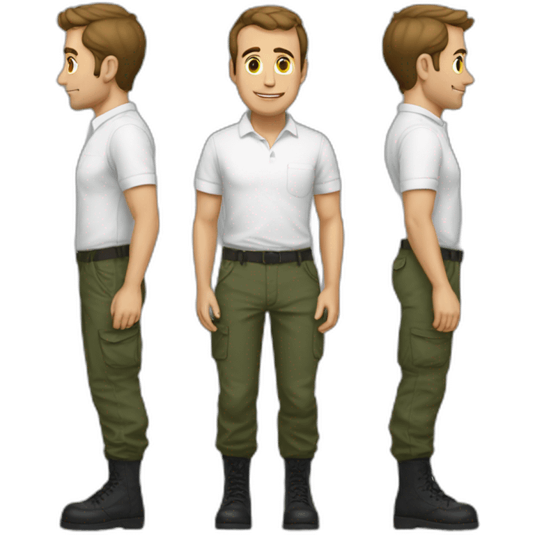 Macron in cargo pants  emoji