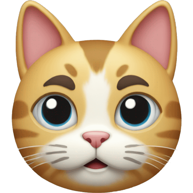 Cat cute 3d desain emoji