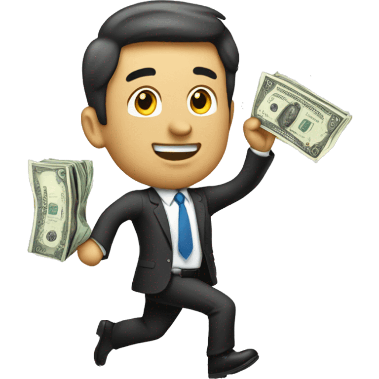 Money Run to Business man emoji