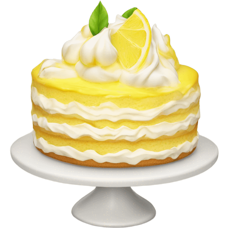 Lemon meringue cake without drip emoji