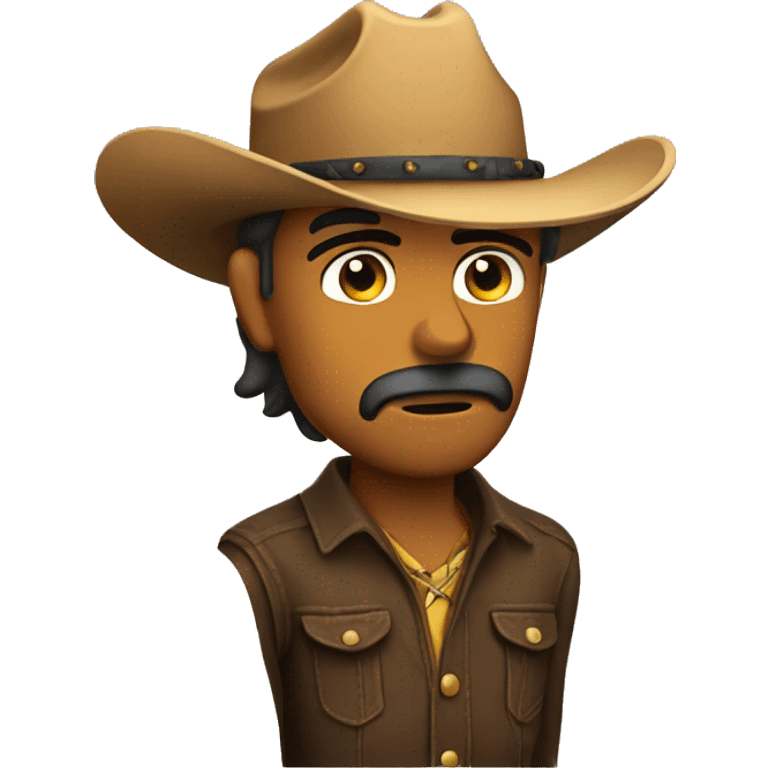 Depressed cowboy emoji