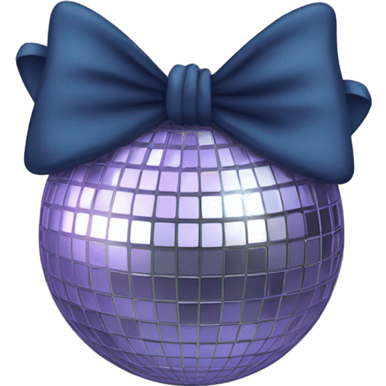 Discoball with  bow on top of it emoji