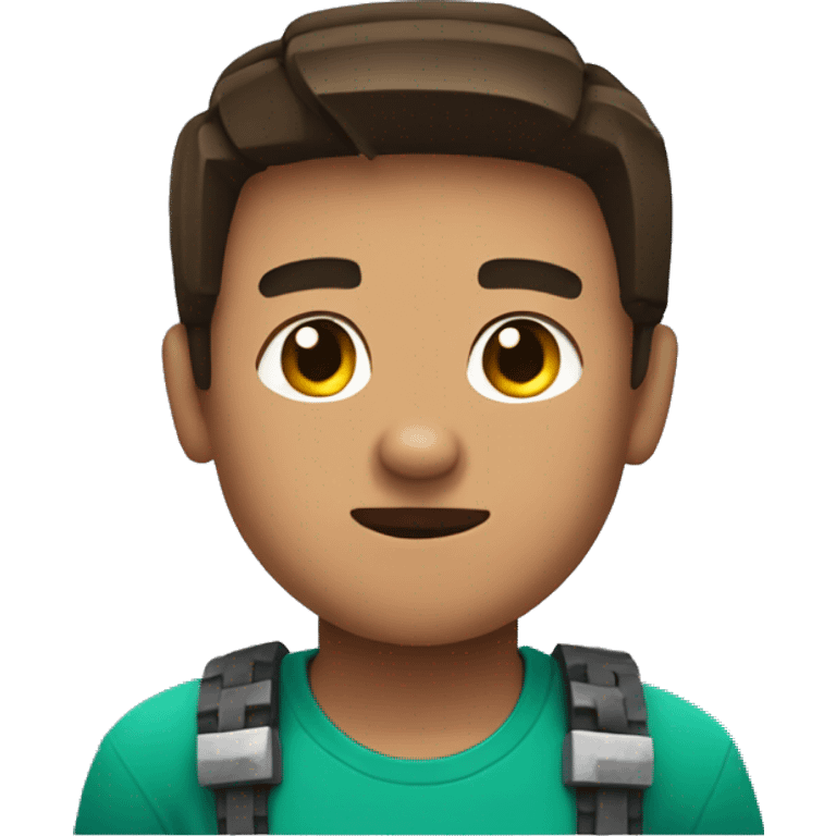 a boy named timmy that looks like minecraft steve emoji