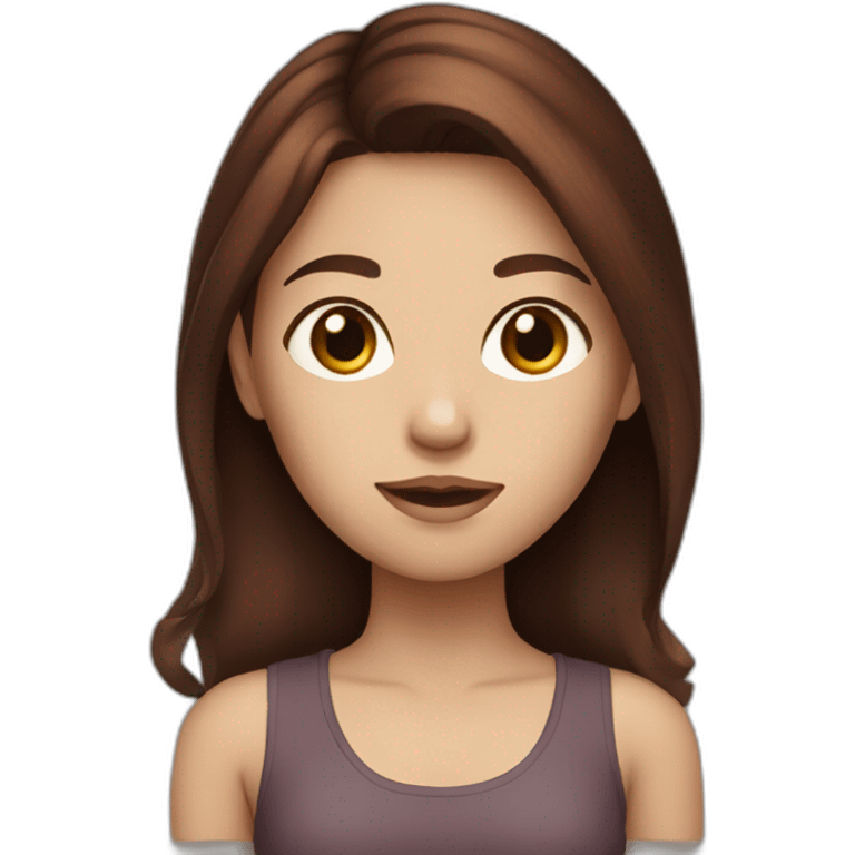 girl with dark red and brown hair emoji