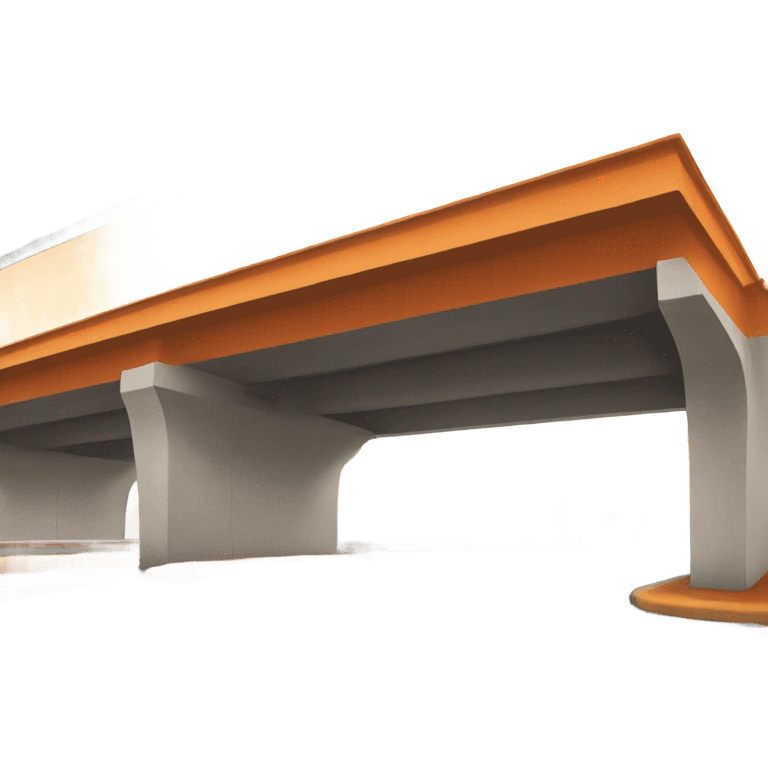 Orange building under highway overpass emoji