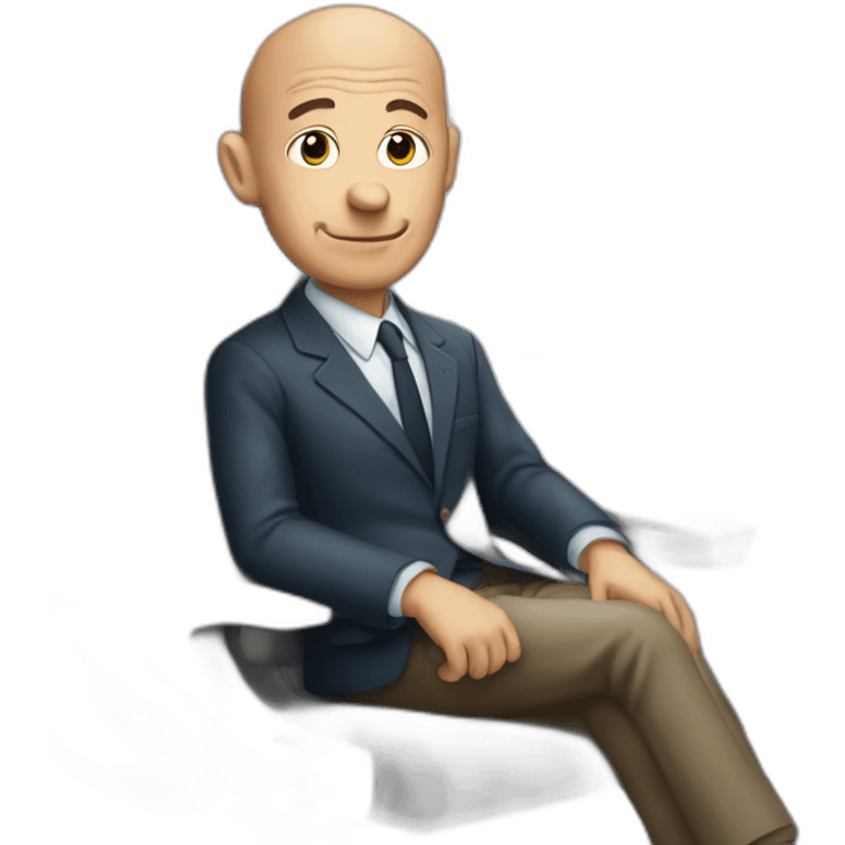 Oppenheimer sitting in an airplane emoji