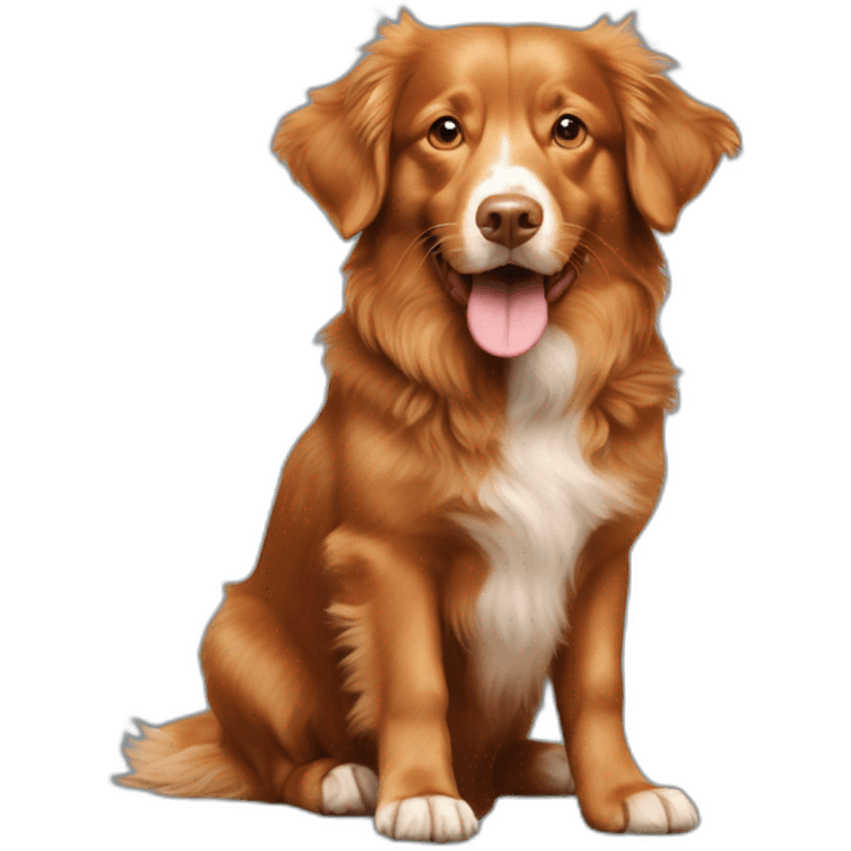 Nova Scotia duck tolling Retriever needs to poop emoji