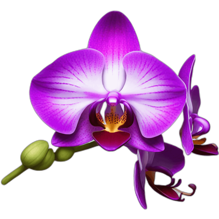 purple orchid emoji