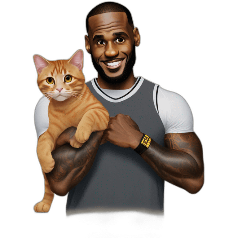 Lebron james with cat emoji