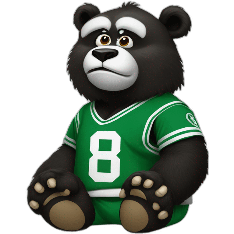 kong fu panda wearing boston celtics jerssey emoji