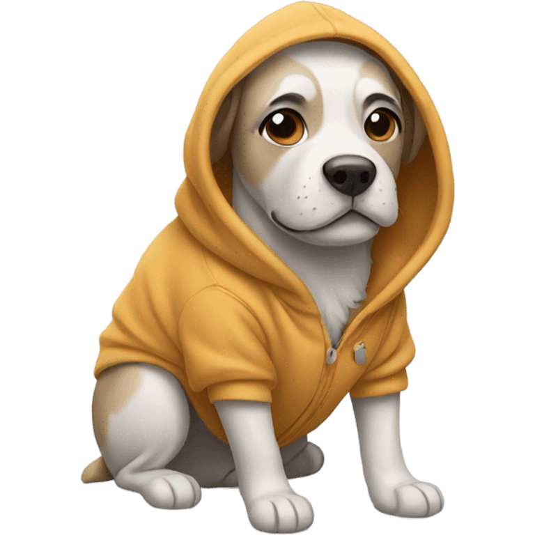 dog wearing hoodie emoji