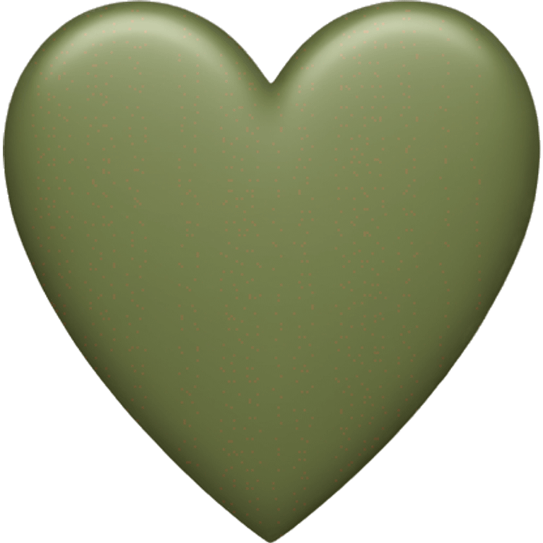 khaki green heart  emoji