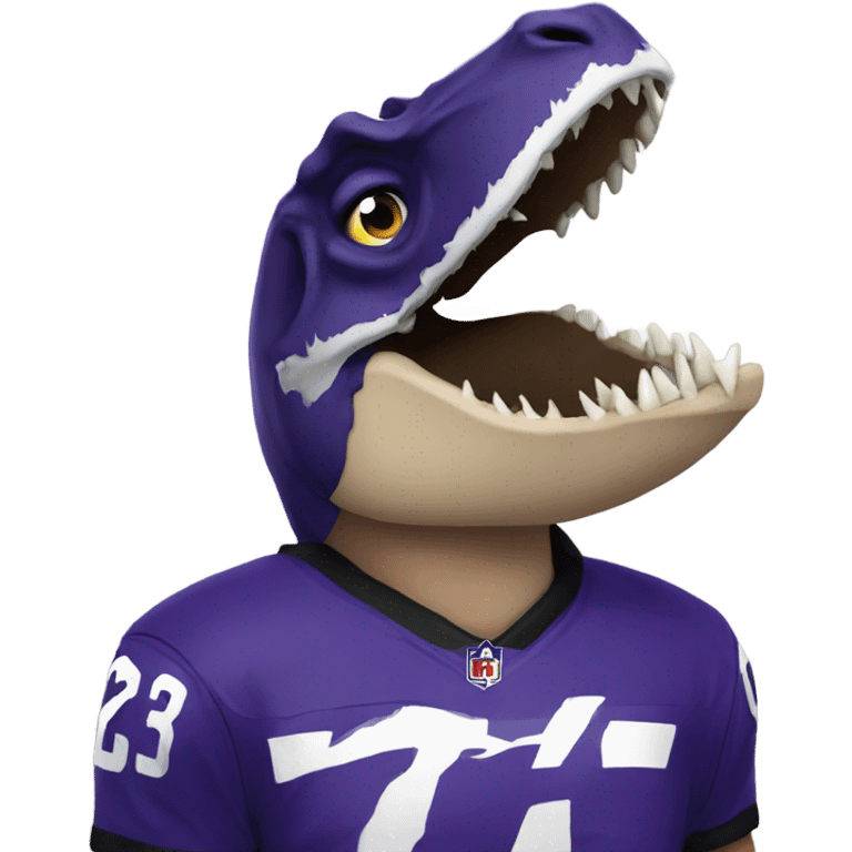 T-Rex ravens fan emoji