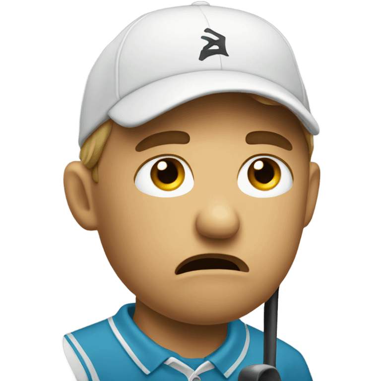 Crying golfer emoji