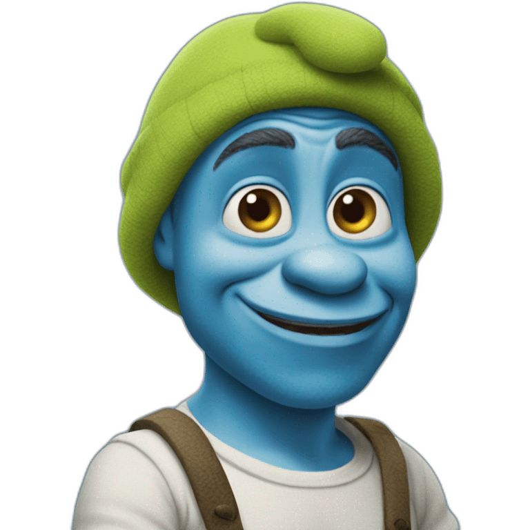 Smurf shrek emoji