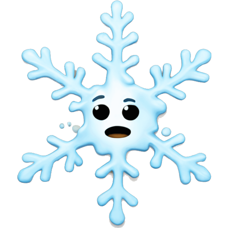 Melting snowflake emoji