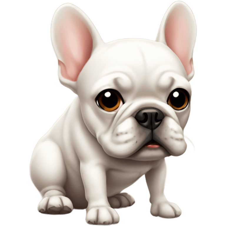 French bulldog pooping emoji