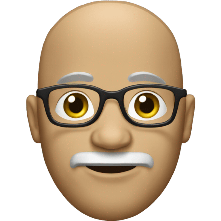 Bald bearded man with glasses  emoji