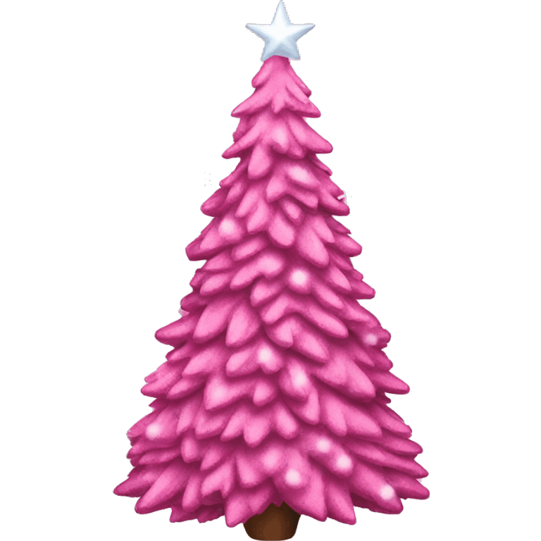 Pink Christmas tree  emoji