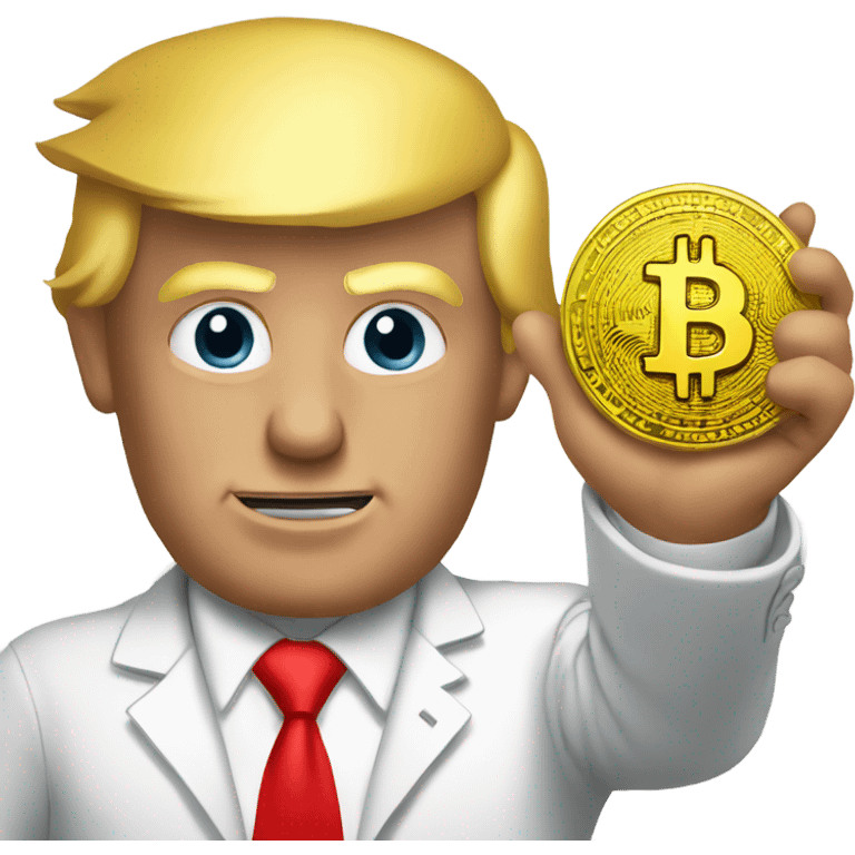 trump with bitco emoji