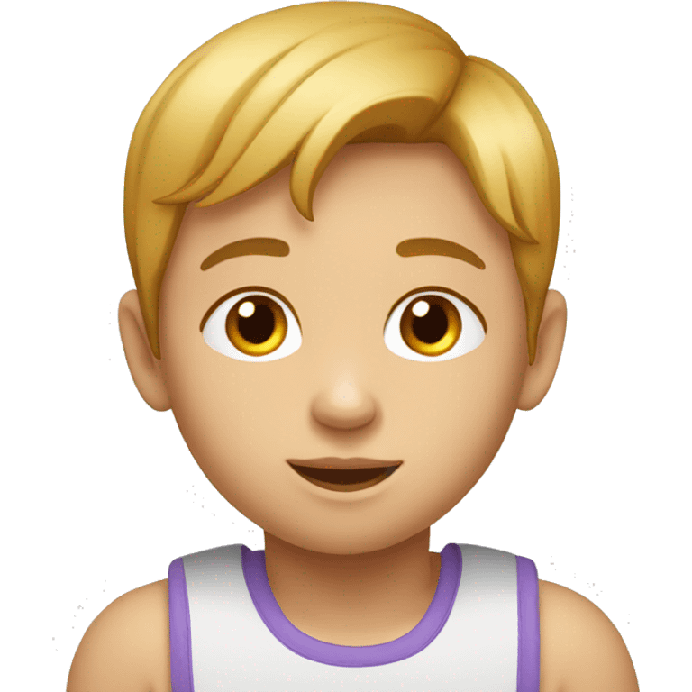 Un enfant atteint de trisomie 21 emoji