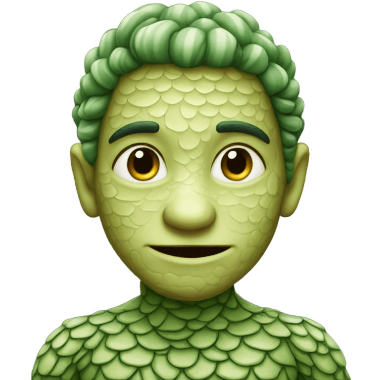 Me with reptile skin emoji