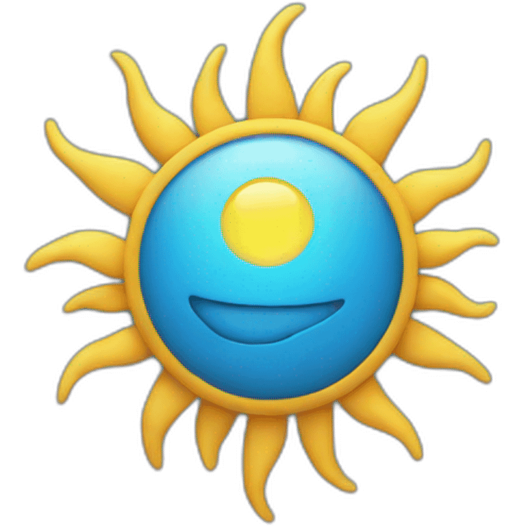 blue sun emoji