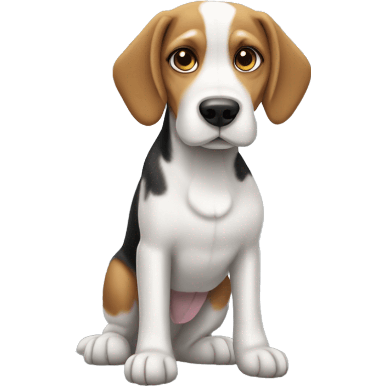 Perro beagle gris emoji