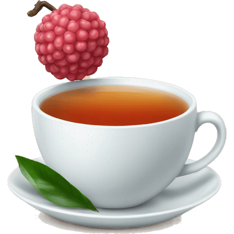 Tea with lychee emoji