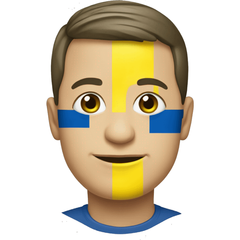 Zelenskyi with flag of Ukraine  emoji